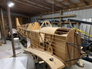 An Airplane With a Wooden Framework
